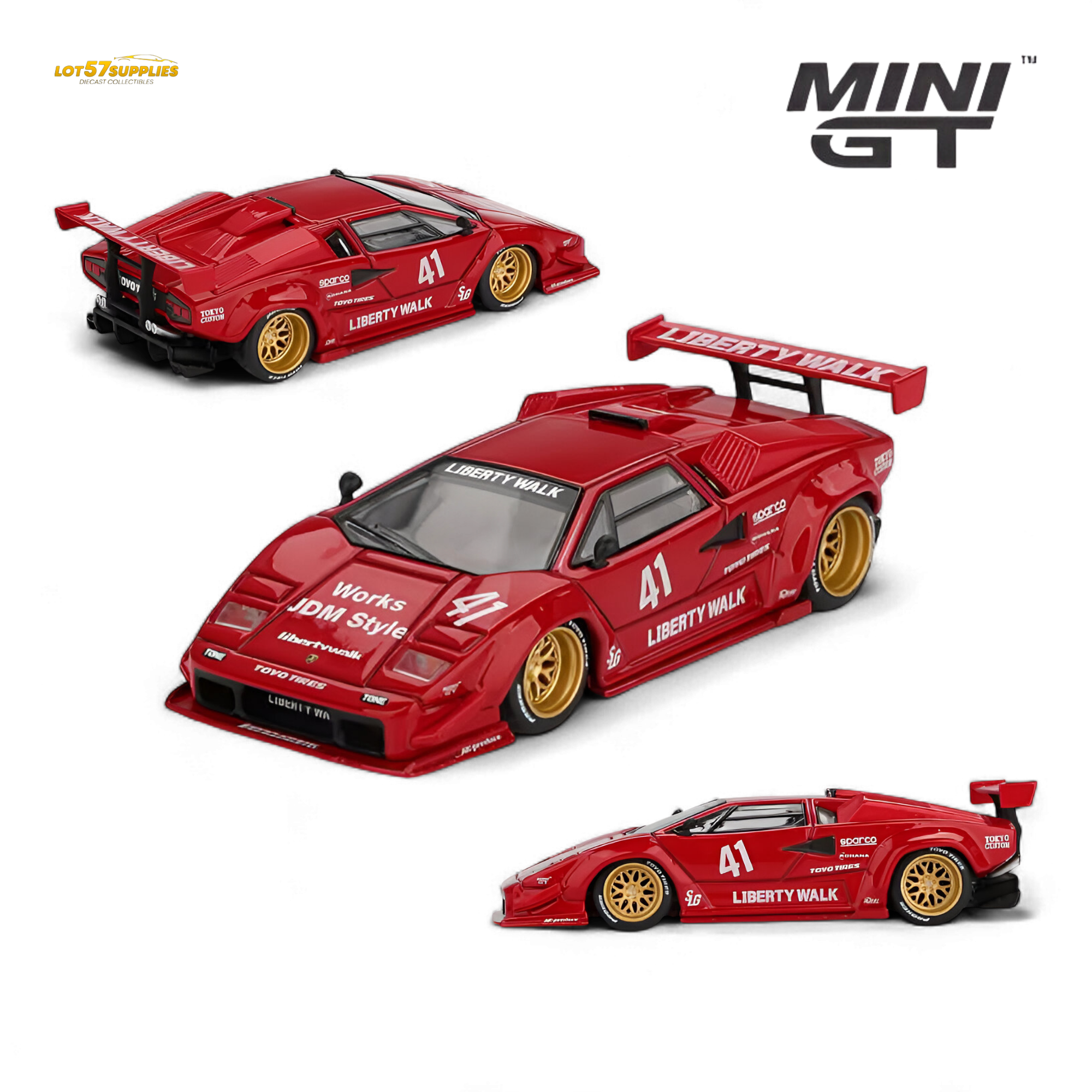 Lamborghini Countach 25th Anniversary rouge (TrueScale) 1/43e Lamborghini Countach 25th Anniversary rouge (TrueScale) 1/43e