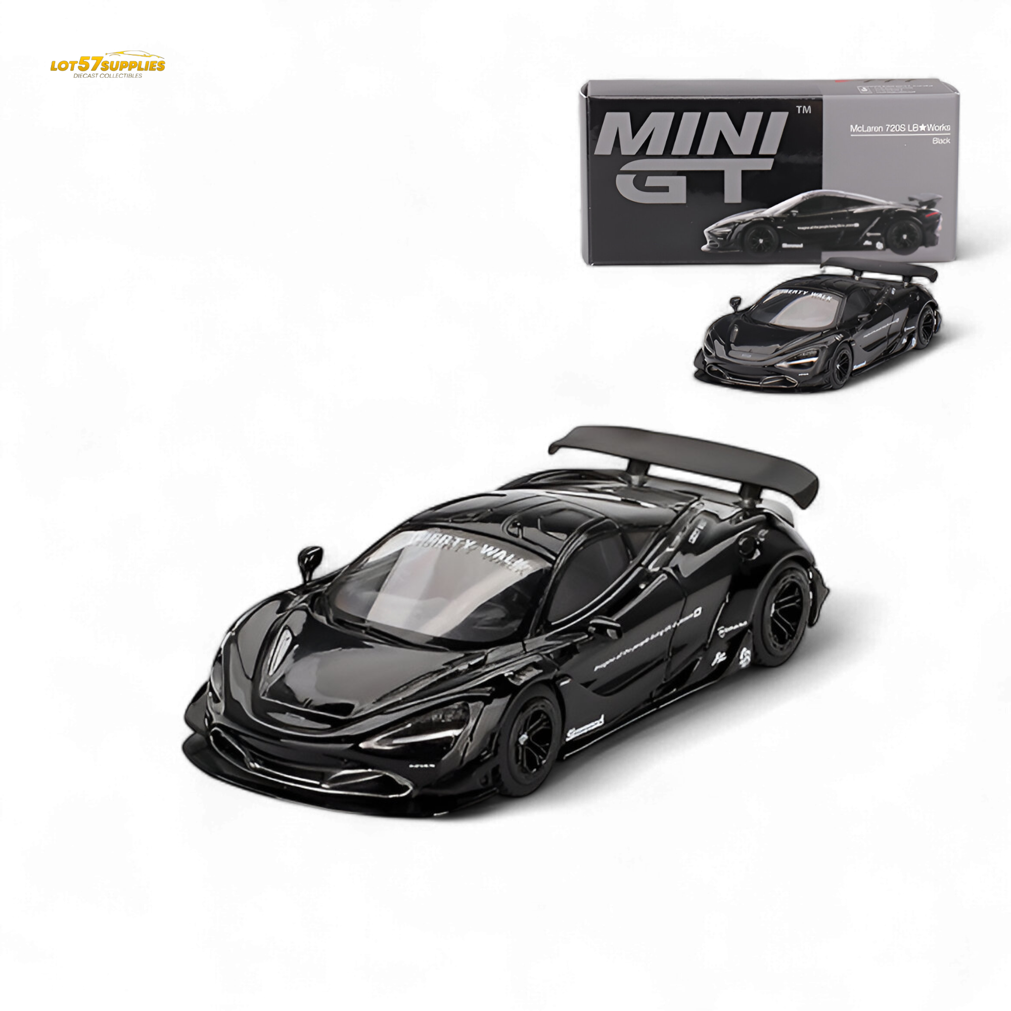 Mini-GT McLaren 720S LB☆Works Black #777 1:64 MGT00777 Mini-GT McLaren 720S LB☆Works Black #777 1:64 MGT00777