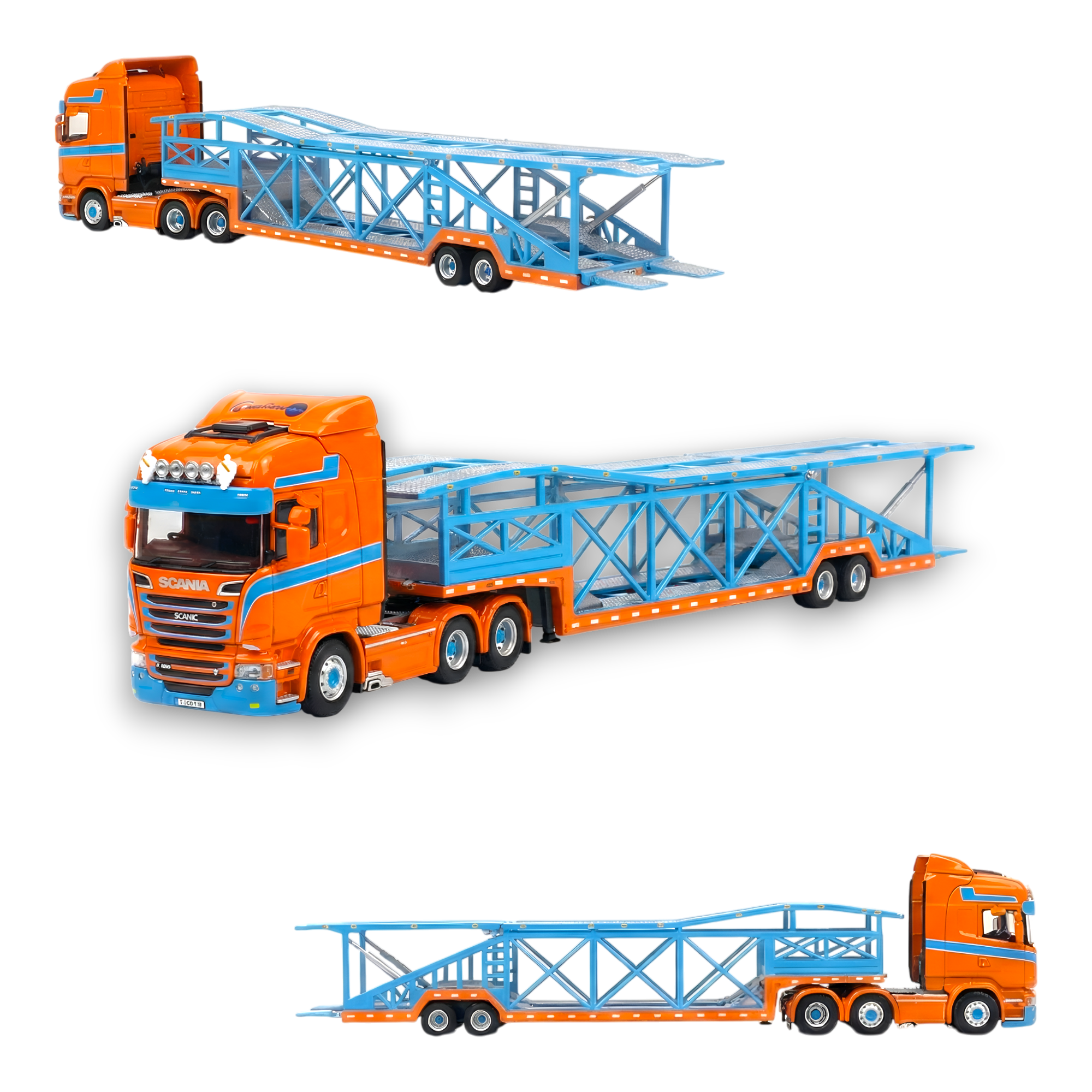 Flame Scania Car Carrier 1:64 Diecast | LOT57 Supplies