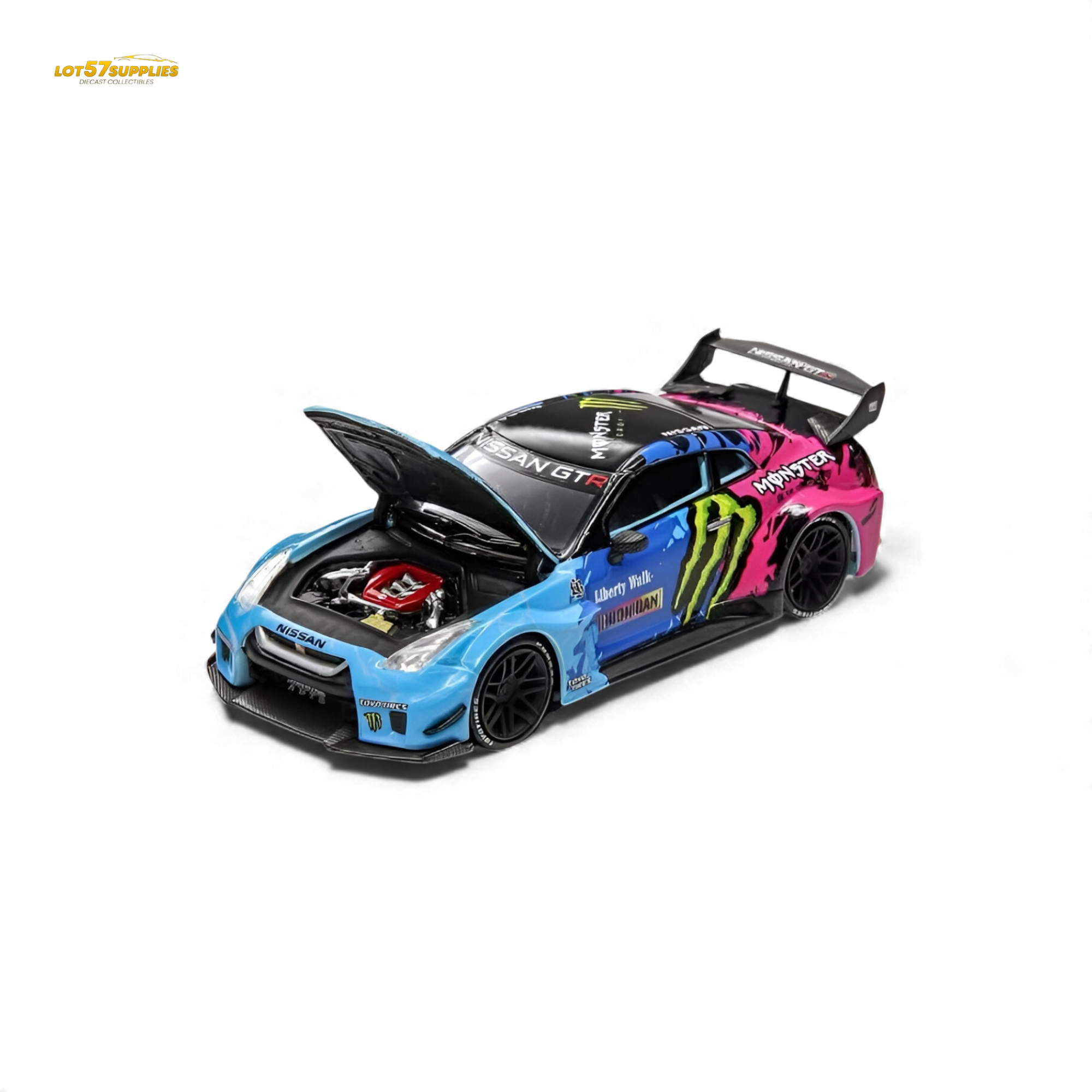 デーモンキングオート　LBWK GT-R R35 モンスター Demon King Auto GT-R R35 1:64 Diecast | LOT57 Supplies