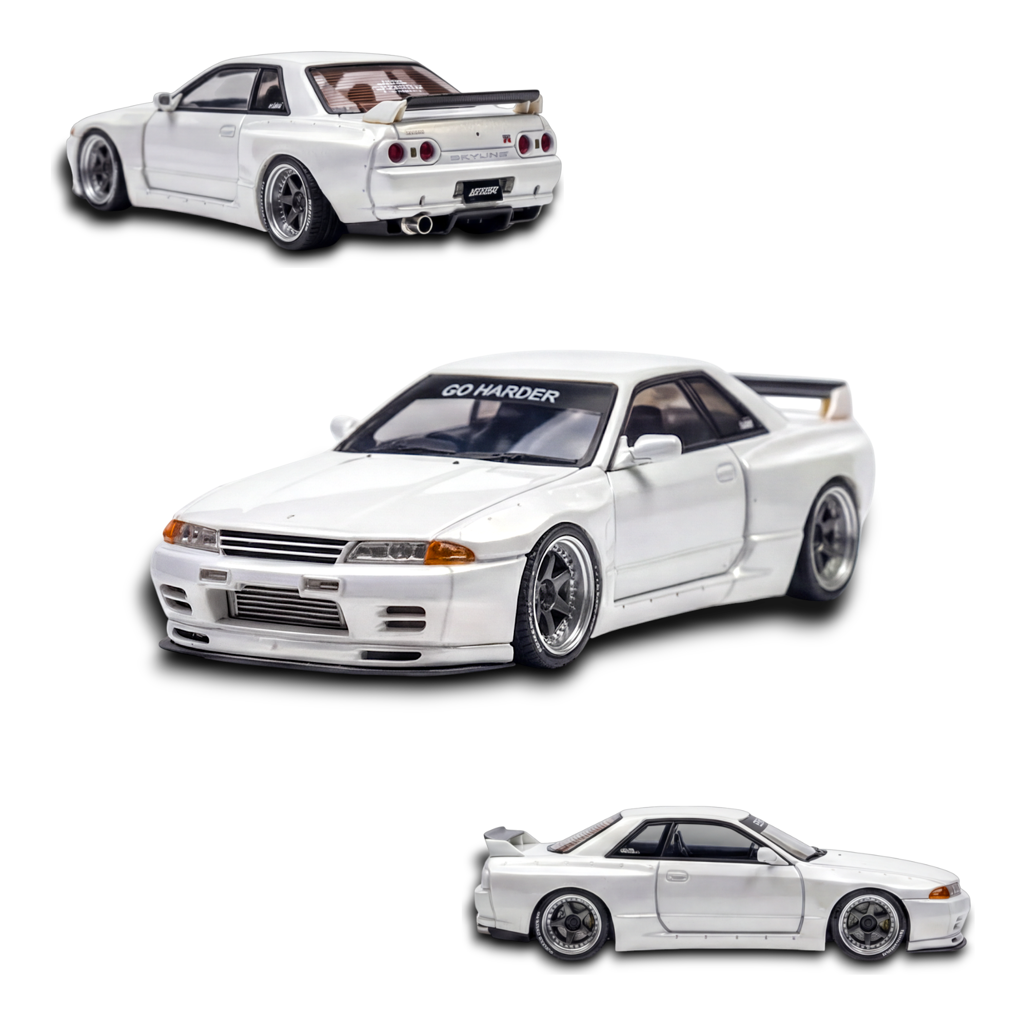 Skyline R32 Rocket Rabbit Pearl White 1:64 Resin | LOT57
