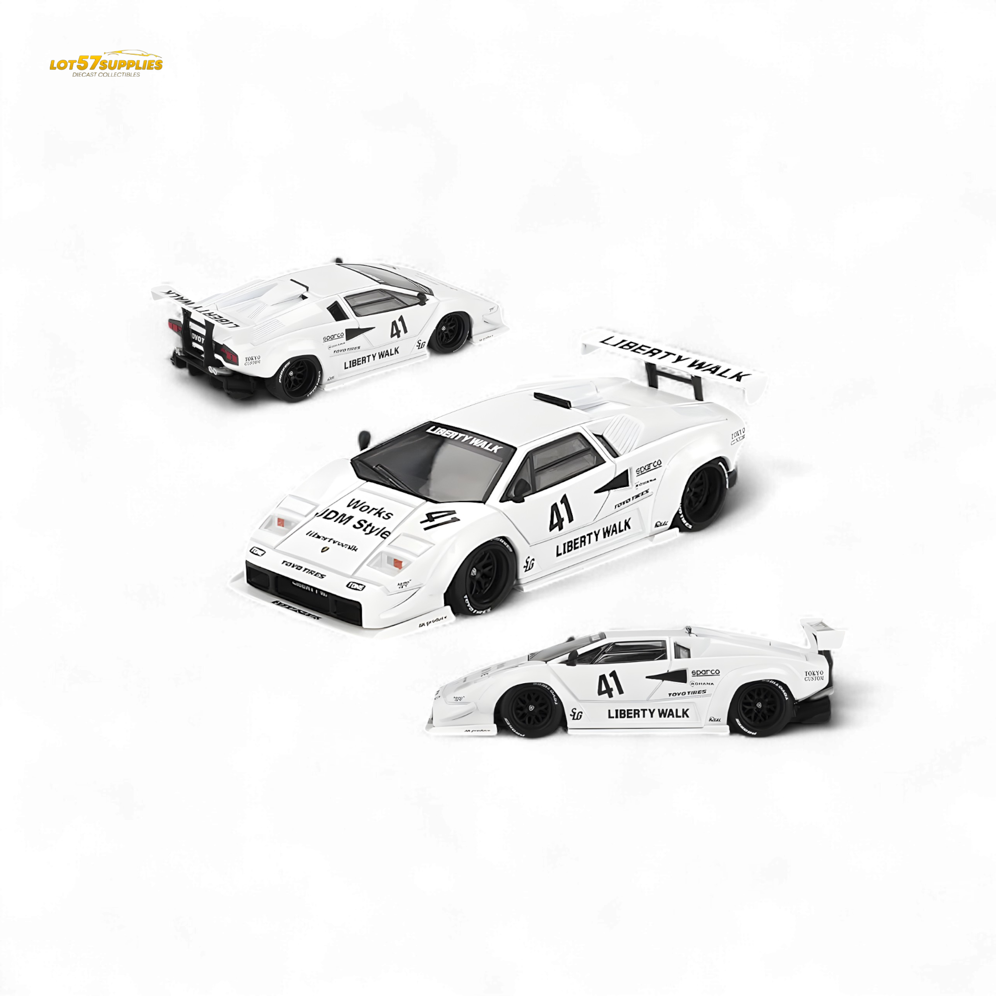 ミニカー Lamborghini Countach LP400 (White) TopSpeed Models 1:18 Lamborghini Countach LB-WORKS White