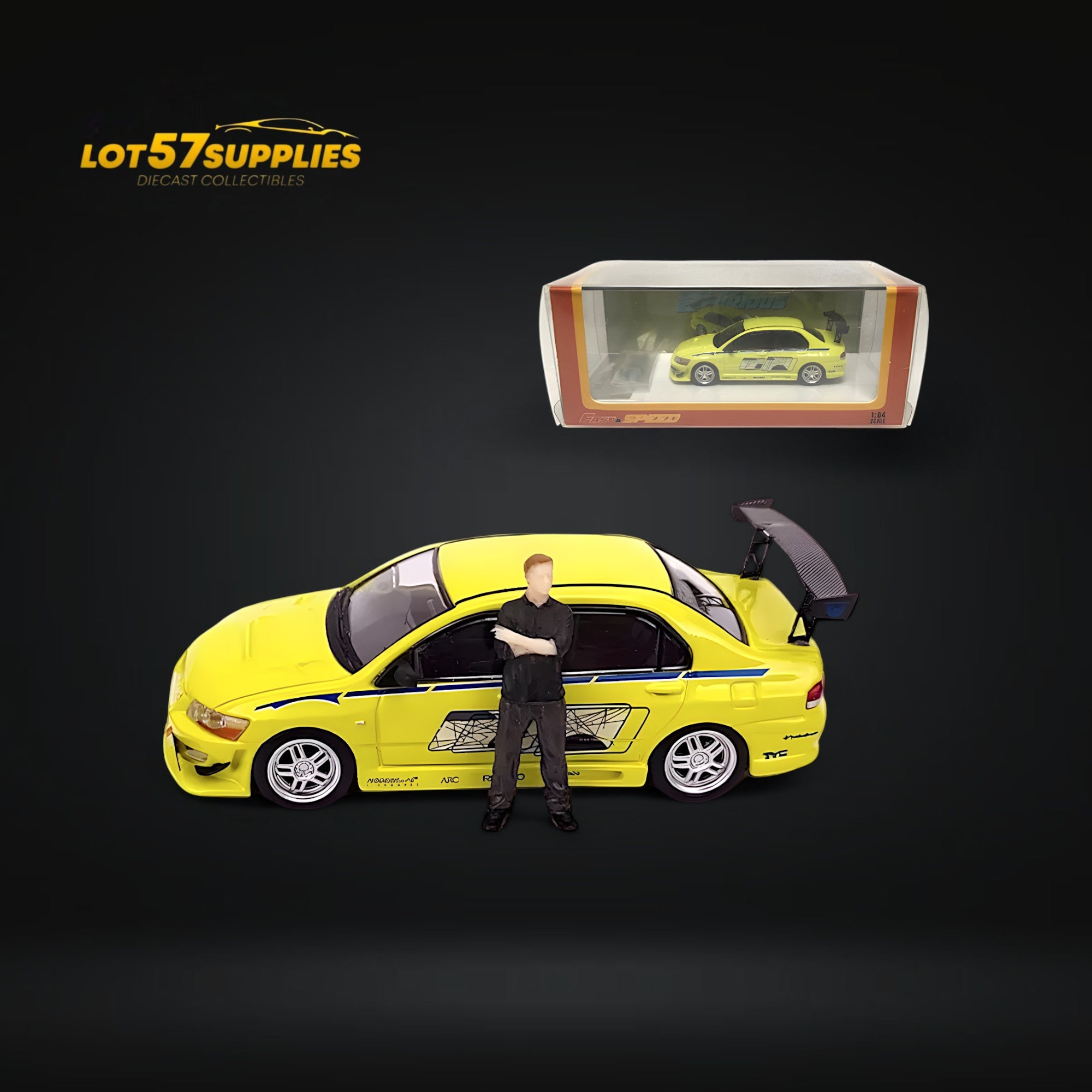 Mitsubishi Lancer Evolution EVO VII 1:64 Diecast Model Fast Speed