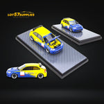 Nice Auto Honda Civic EK9 in Spoon Sports Livery Openable Hood 1:64 Resin