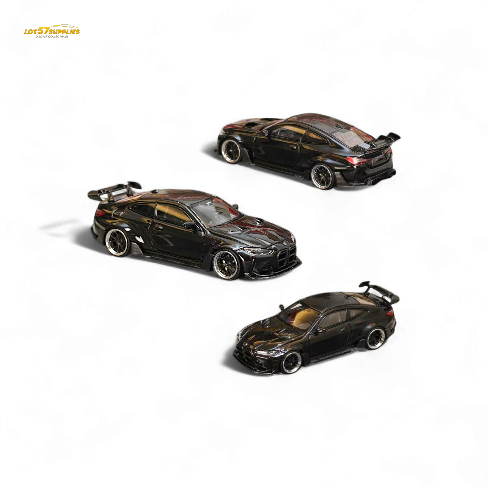 1/64 STREET WEAPON BMW M4 カーボンブラック　ミニカー BMW M4 G82 BLACK 1/64 DIECAST CAR BY STREET WEAPON | JVK Toys