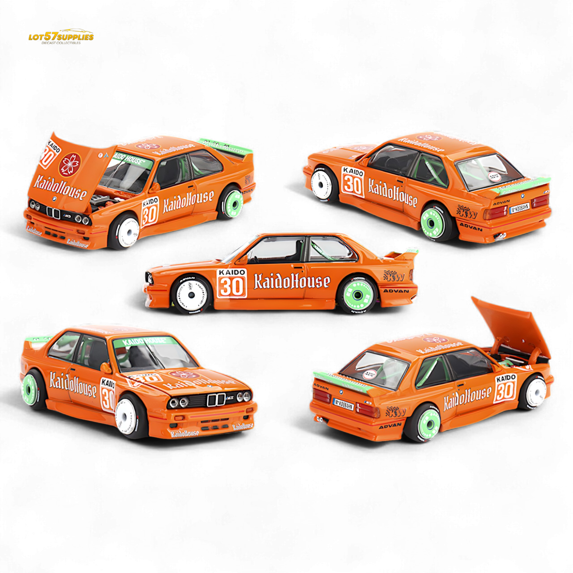Mini GT BMW M3 E30 KaidoHaus Orange 1:64 Diecast | LOT57 Mini GT BMW M3 E30 KaidoHaus Orange 1:64 Diecast | LOT57