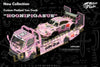 (Pre-Order) MicroTurbo HINO 300 Custom Flatbed Truck in Pink "Hoonipigasus" 1:64 *Pink Porsche NOT Included*