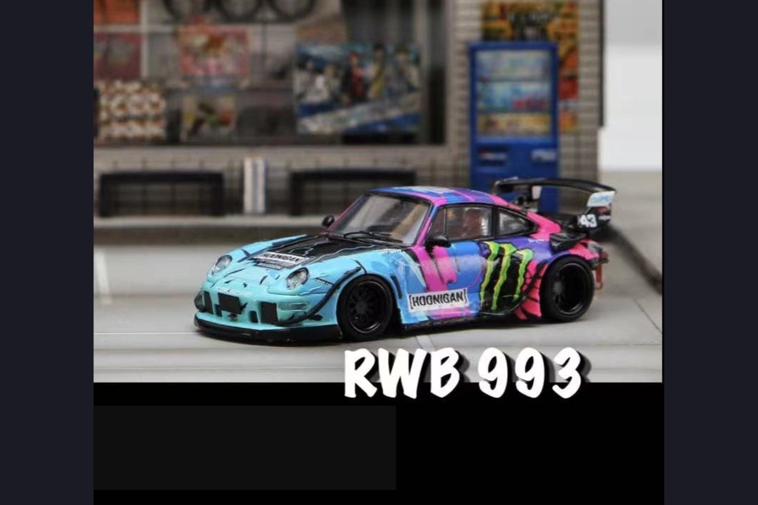 Pre-Order) Street Weapon Porsche RWB 993 Hoonigan Livery 1:64