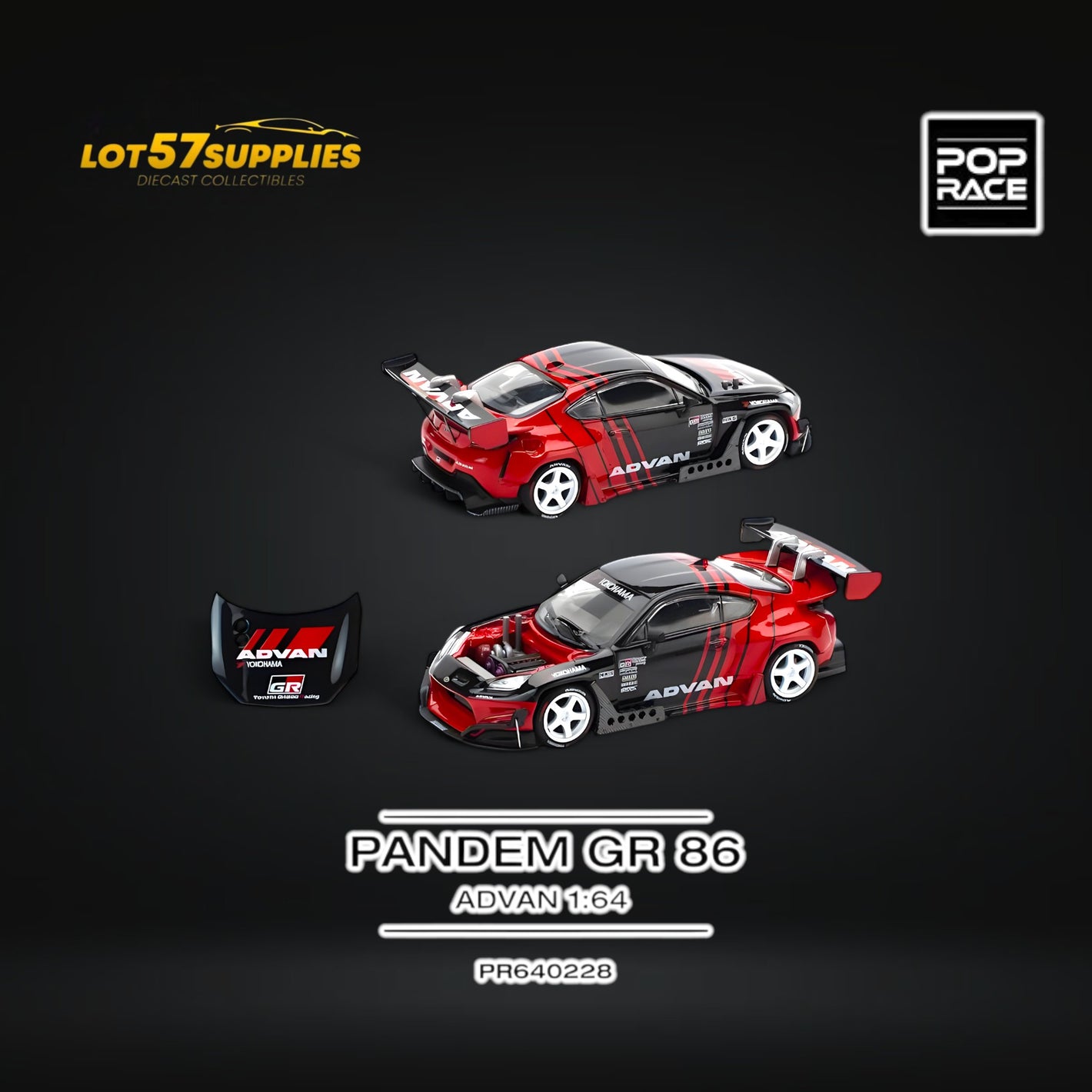 (Pre-Order) PopRace PANDEM GR86 - ADVAN 1:64