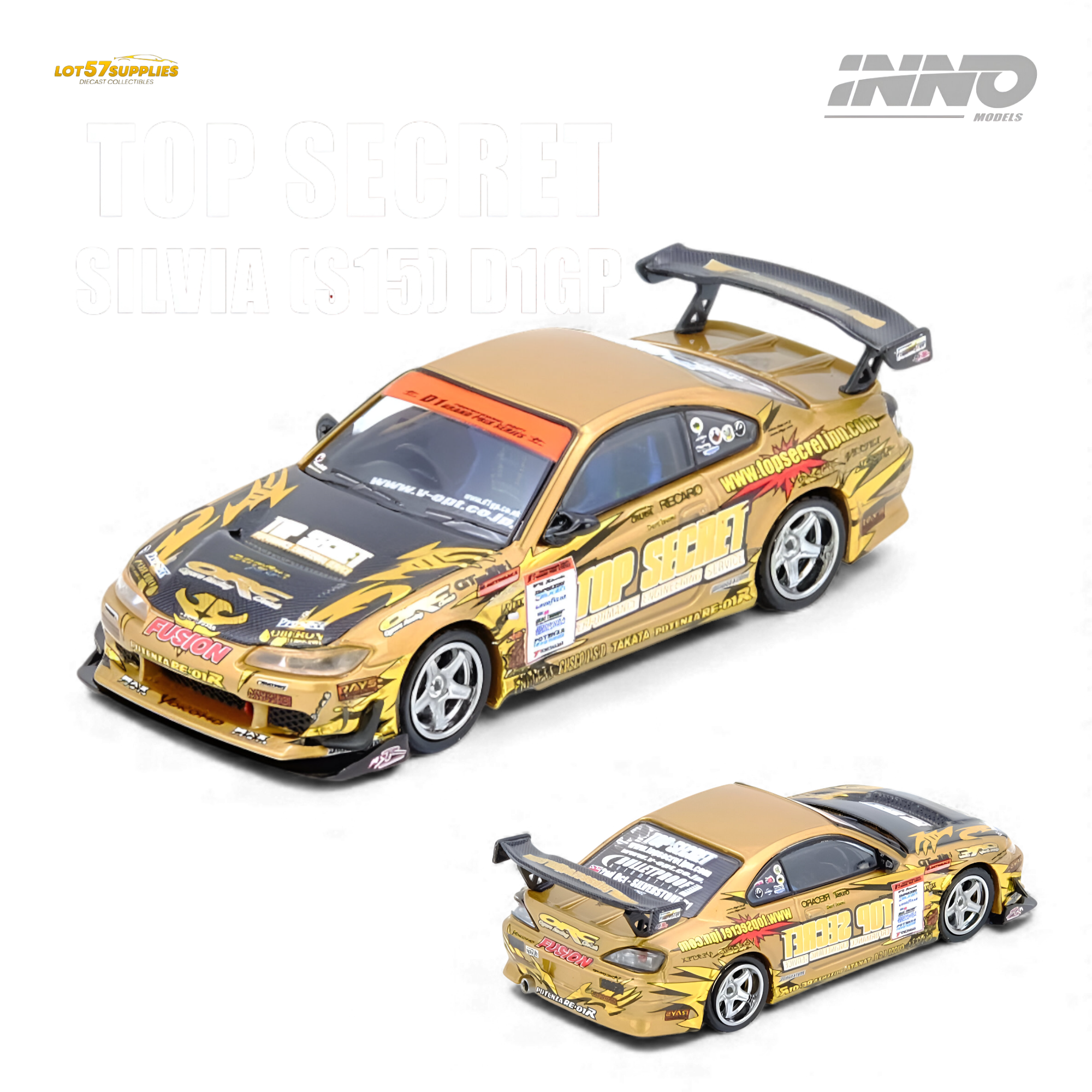 INNO64 Silvia S15 D1GP 1:64 Diecast | LOT57 Supplies