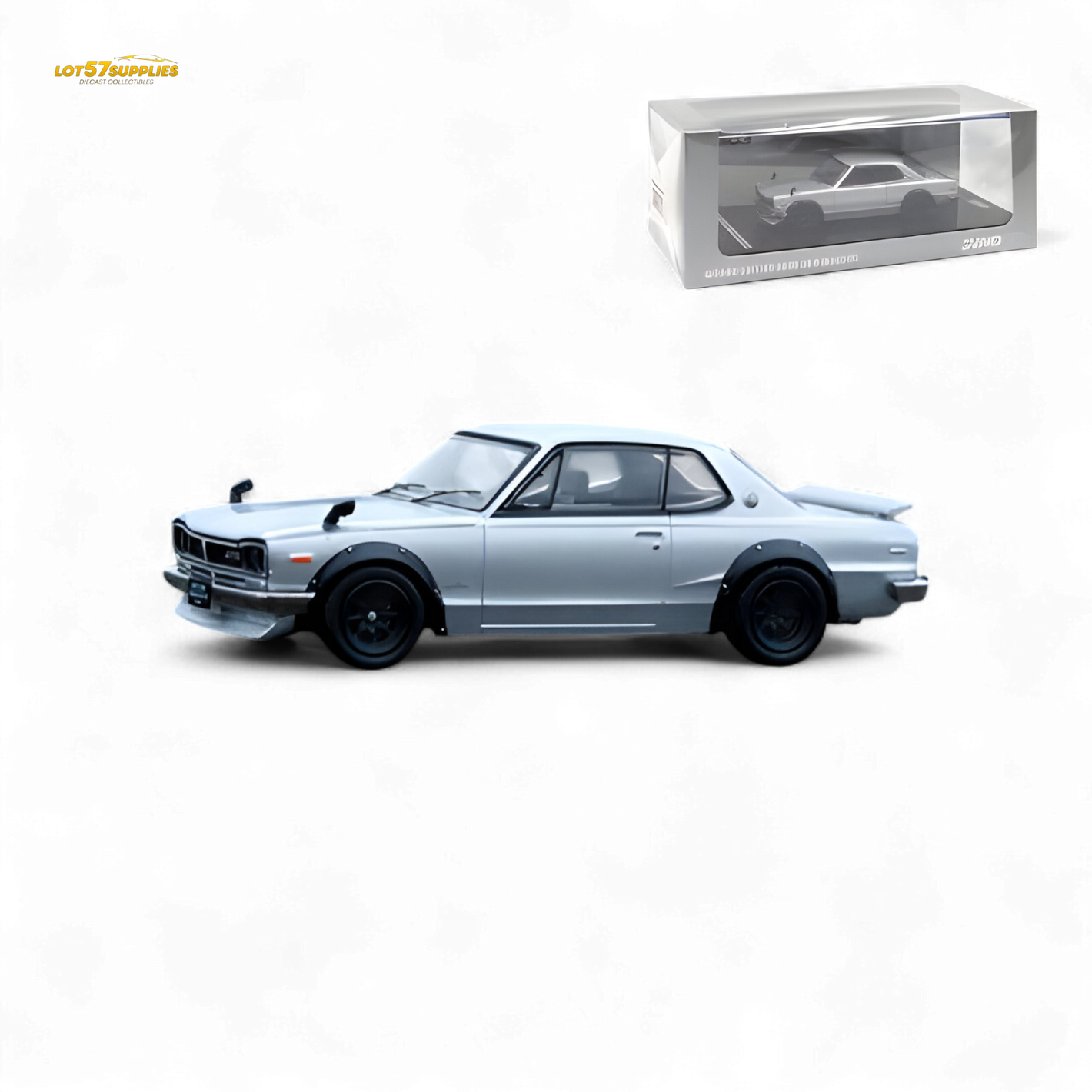 Inno64 Nissan Skyline 2000GT-R (KPGC10) in Silver 1:64