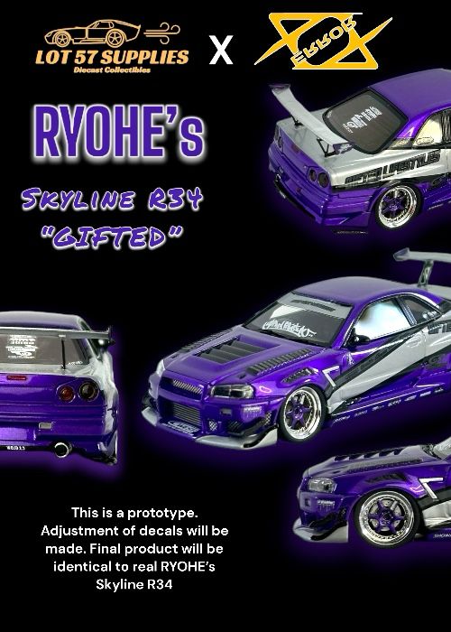Pre-Order) Error404 X LOT 57 Exclusive RYOHE's Skyline R34 