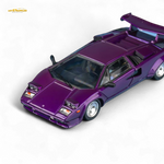 Purple model car on a white background