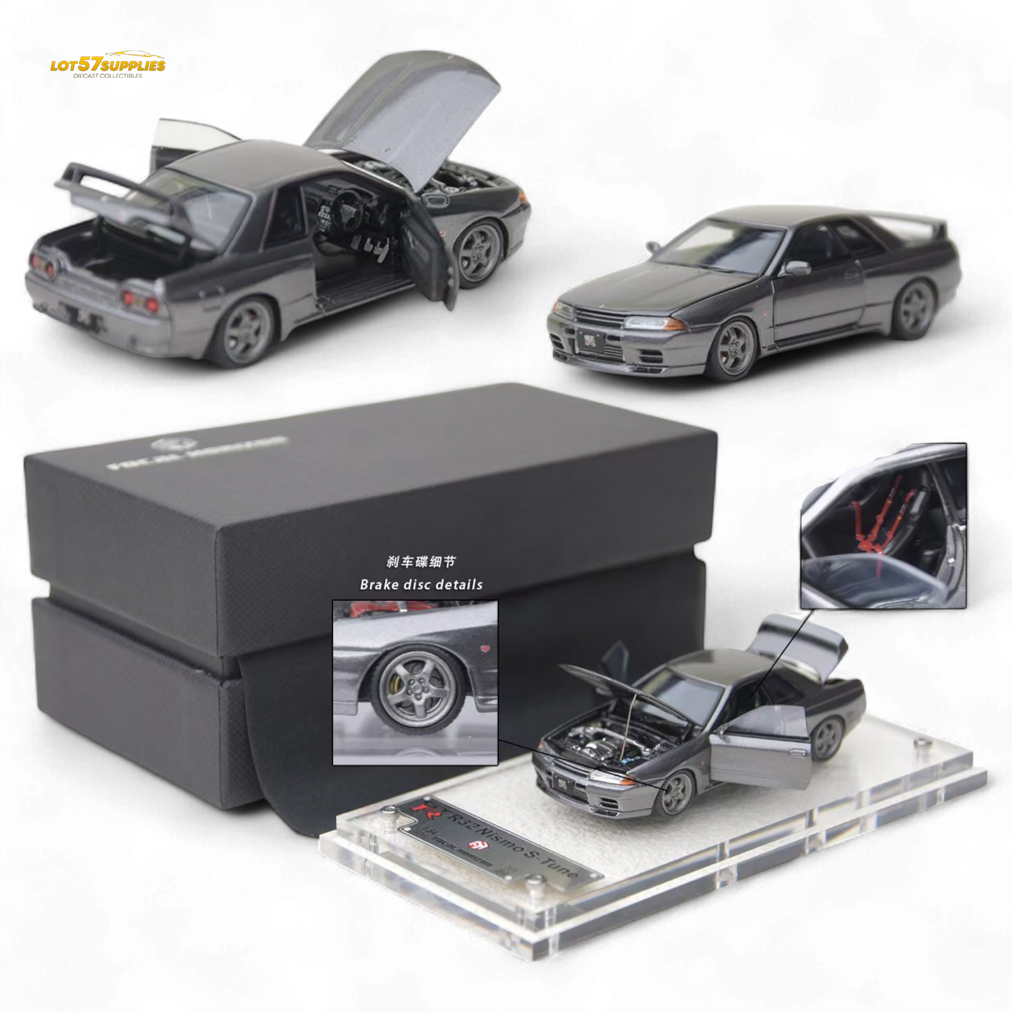 1/64 Focal R32 GT-R スカイライン ニスモ グレー Focal Horizon Skyline GT-R 3rd Gen R32 Nismo S-Tune - Gun