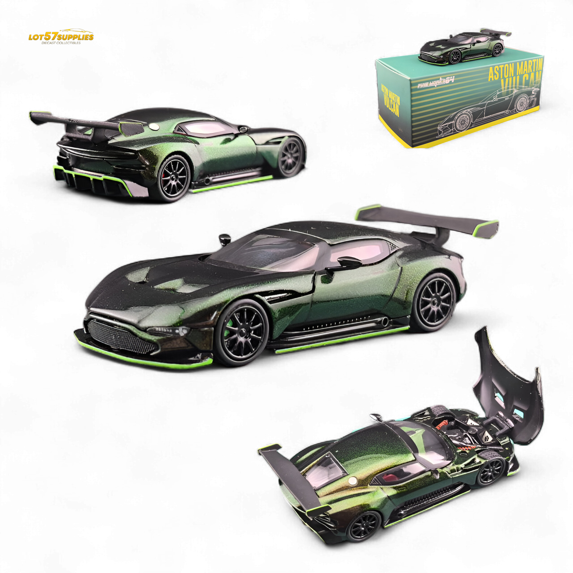 Fine Works64 Aston Martin Vulcan - Chameleon Green (2025 Fine Works64 Aston Martin Vulcan - Chameleon Green (2025