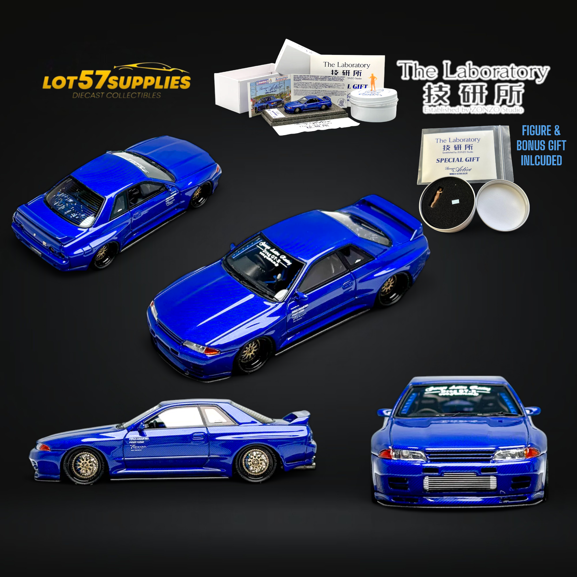 LABORATORY 1/64 R32 マルン LICENSOR SPESIAL Nissan Skyline R32 Resin Model 1:64 - Limited Edition - The