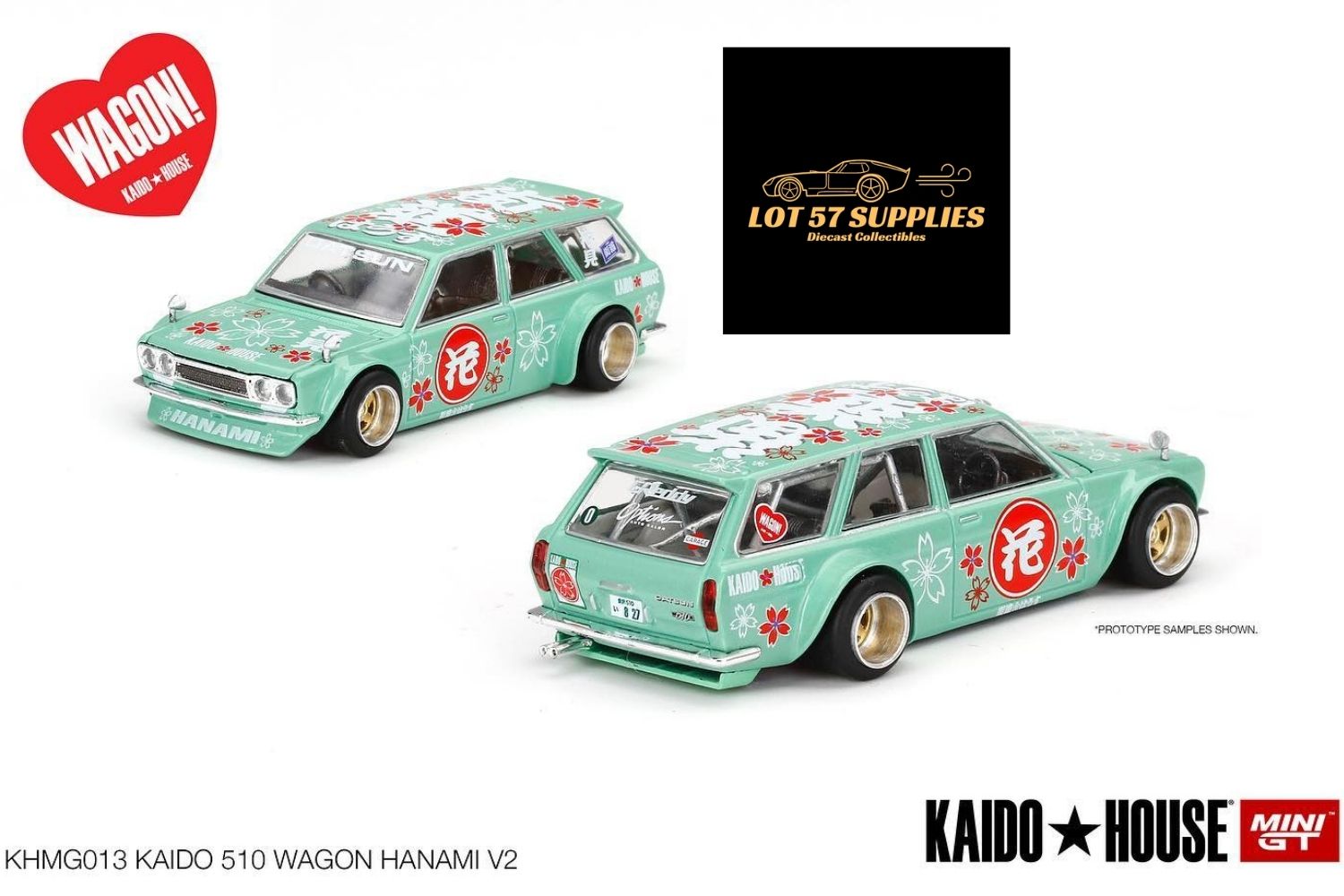 Mini GT x Kaido House Datsun KAIDO 510 Wagon CARBON FIBER V3 1:64 KHMG •  Lot57Supplies Diecast Shop