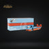 MicroTurbo HINO 300 Flat Bed Transport Truck in Gulf Livery 1:64