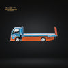 MicroTurbo HINO 300 Flat Bed Transport Truck in Gulf Livery 1:64