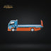 MicroTurbo HINO 300 Flat Bed Transport Truck in Gulf Livery 1:64