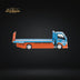 MicroTurbo HINO 300 Flat Bed Transport Truck in Gulf Livery 1:64