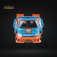 MicroTurbo HINO 300 Flat Bed Transport Truck in Gulf Livery 1:64