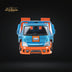 MicroTurbo HINO 300 Flat Bed Transport Truck in Gulf Livery 1:64