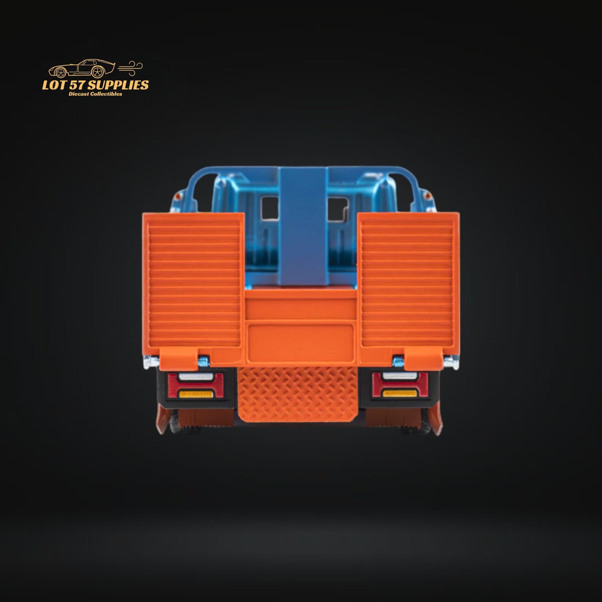 MicroTurbo HINO 300 Flat Bed Transport Truck in Gulf Livery 1:64