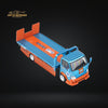 MicroTurbo HINO 300 Flat Bed Transport Truck in Gulf Livery 1:64