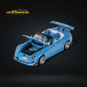 (Pre-Order) Microturbo S2000 Custom Rocket Bunny in Metallic Blue 1:64