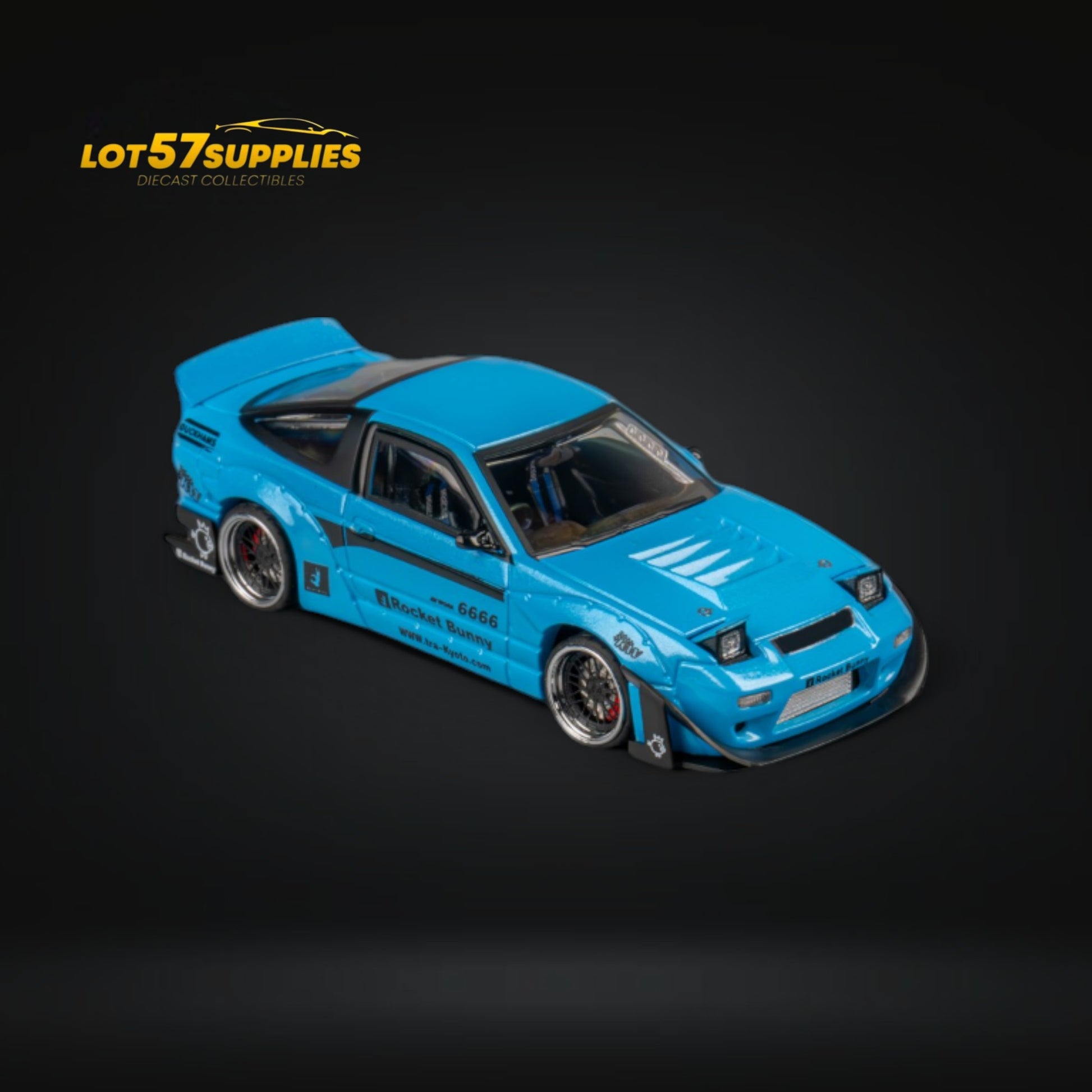 MicroTurbo Custom 180SX Pandem Rocket Bunny Baby Blue 1:64 MT6407C2