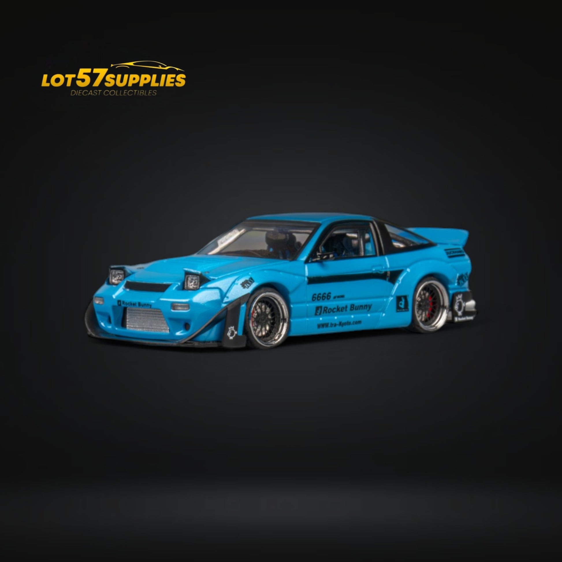 MicroTurbo Custom 180SX Pandem Rocket Bunny Baby Blue 1:64 MT6407C2