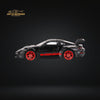 Mini-GT Porsche 911 992 GT3 RS Black with Pyro Red #681 1:64 MGT00681