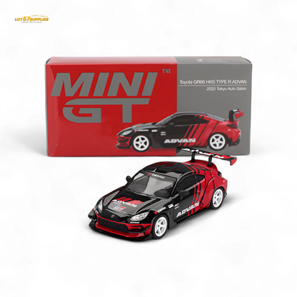 Mini-GT Toyota GR86 HKS TYPE R ADVAN 2022 Tokyo Auto Salon RHD - 1:64