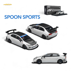Microturbo Honda Civic Type R FD2 Spoon Sports - Metallic White 1:64