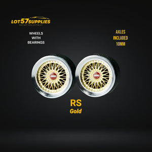 Custom Order Only - Skalwerk - BBS RS GOLD - 1:64 (1 SET = 4 Wheels)