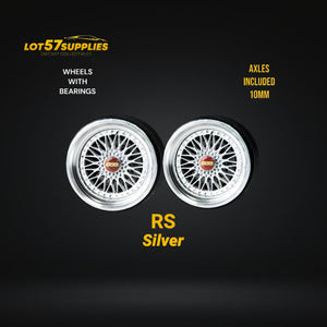 Custom Order Only - Skalwerk - BBS RS SILVER - 1:64 (1 SET = 4 Wheels)