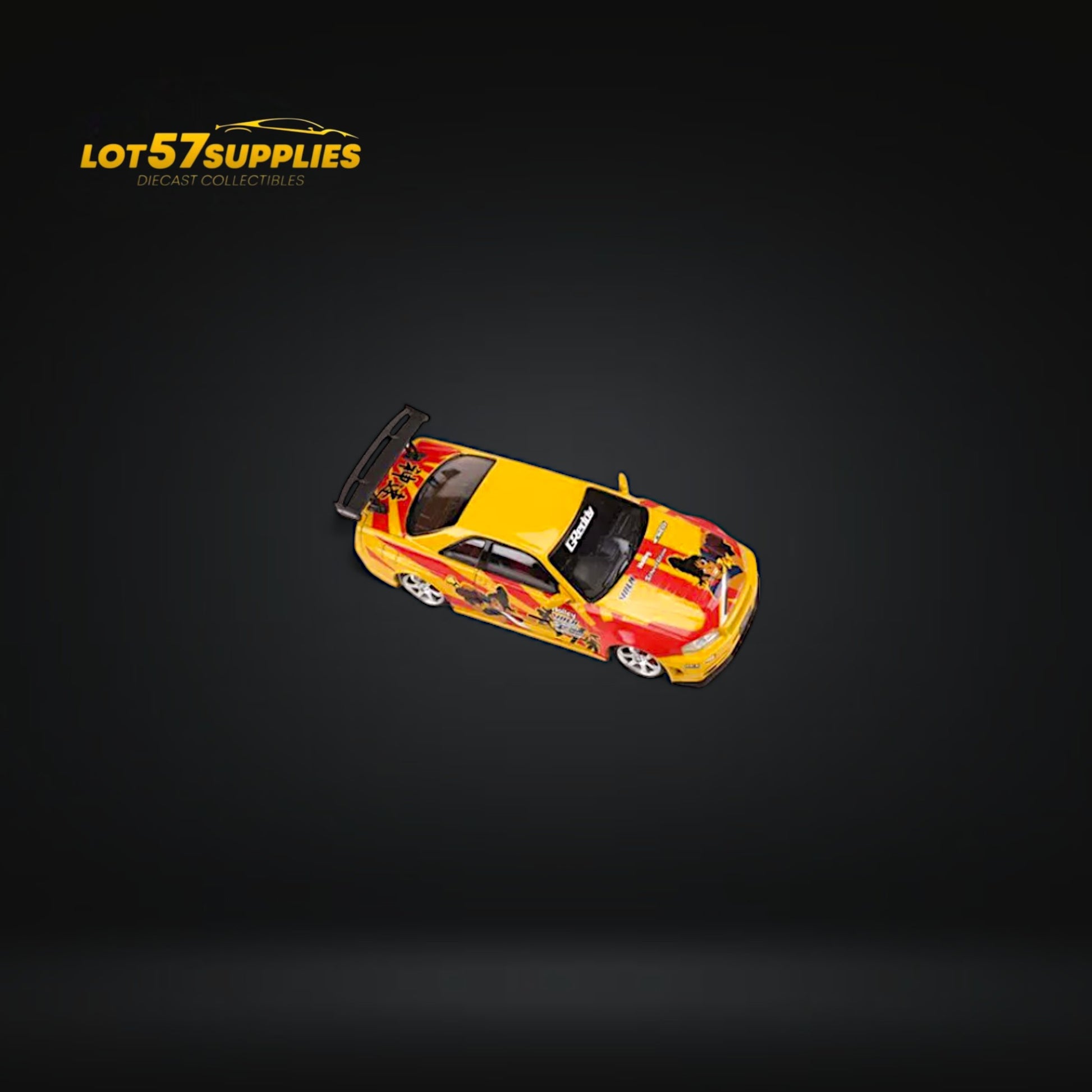 Fast Speed Nissan Skyline GT-R R34 Z-Tune NFS SRS Yellow-Red Livery 1:64