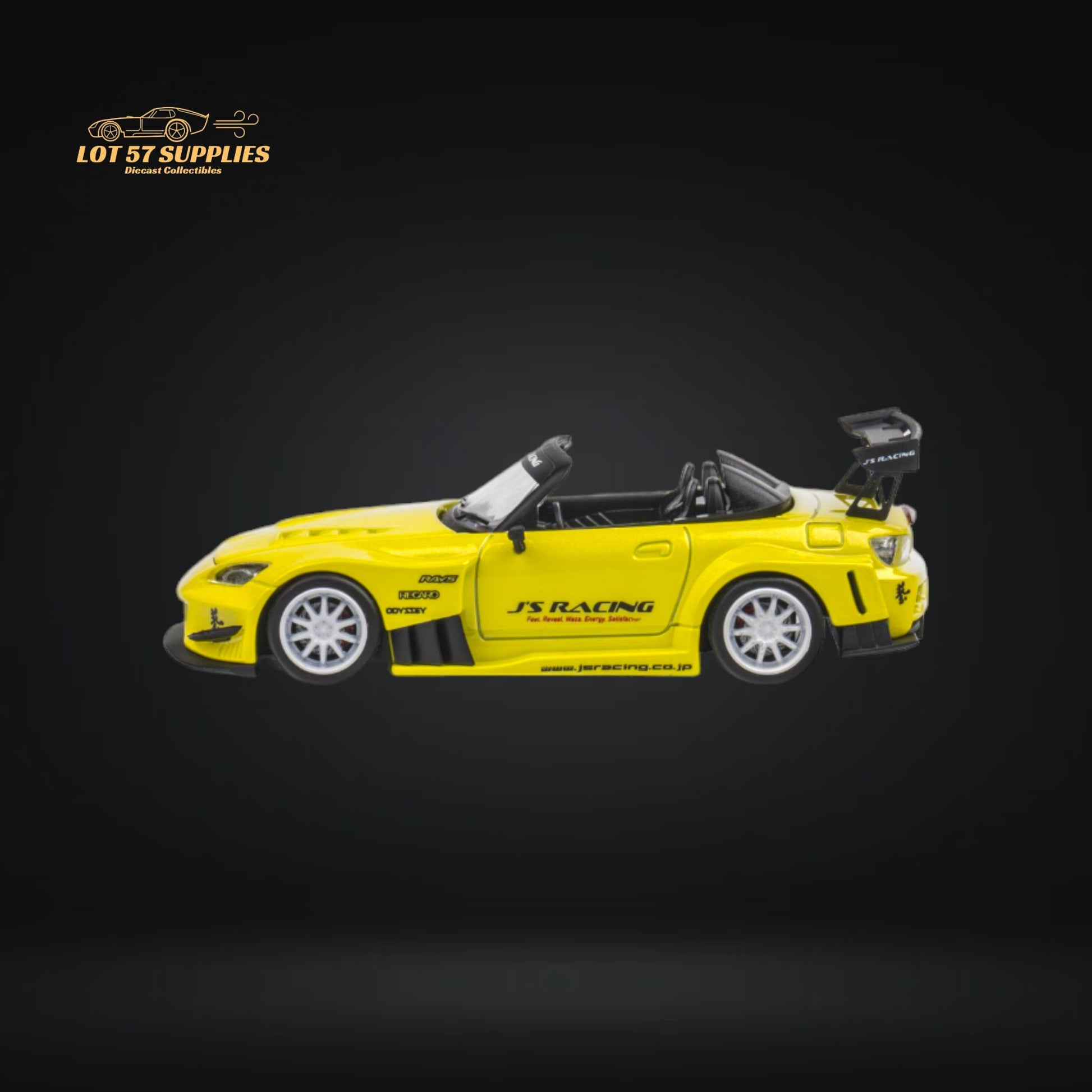 Microturbo Honda S2000 JS Racing Custom in Indy Yellow Pearl 1:64