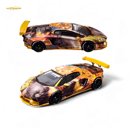 King Model Lamborghini Aventador LP700-4 LB 1.0 Tiger Racing Sports 1:64