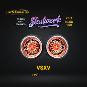 Custom Order Only - Skalwerk - VSXV - RED - 1:64 (1 SET = 4 Wheels)