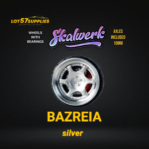 Custom Order Only - Skalwerk - BAZREIA - SILVER - 1:64 (1 SET = 4 Wheels)