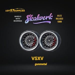 Custom Order Only - Skalwerk - VSXV - GUNMETAL - 1:64 (1 SET = 4 Wheels)