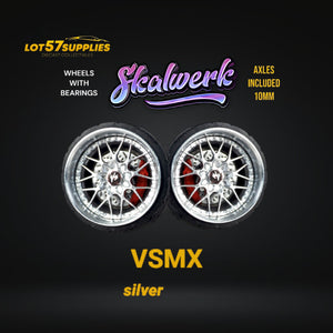 Custom Order Only - Skalwerk - VSMX - SILVER - 1:64 (1 SET = 4 Wheels)
