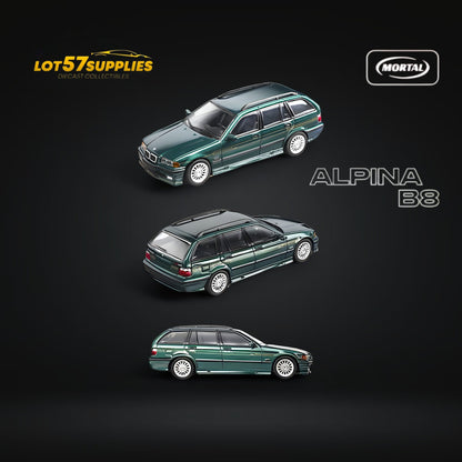 Mortal BMW E36 Alpina B8 Wagon in Green Diecast 1:64