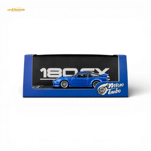 Microturbo Nissan 180SX Type X Metallic Blue 1:64 Diecast Model