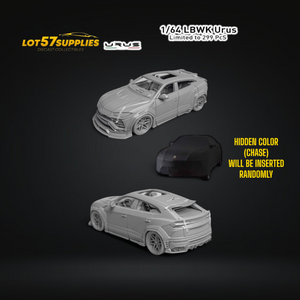 Flame Lamborghini Urus LBWK Matte Black Resin 1:64