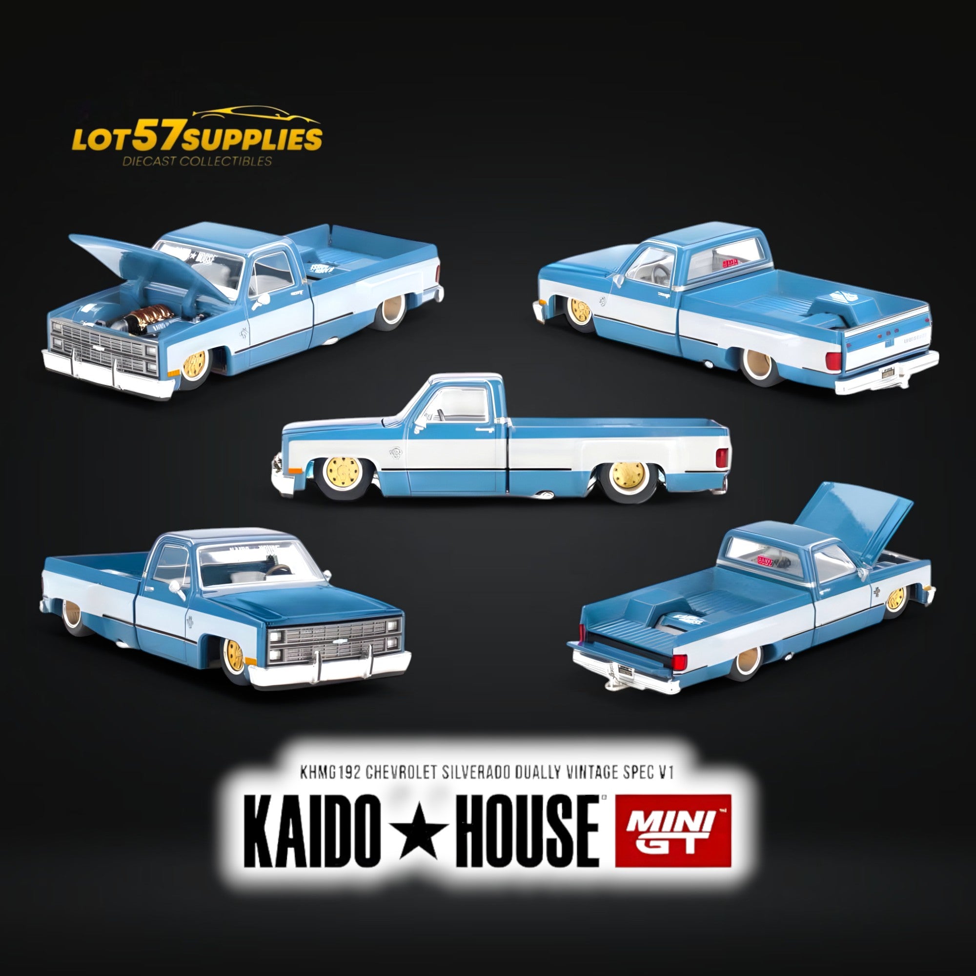 Mini Dully Mini-GT x KAIDO Silverado Dually 1:64 Diecast | LOT57