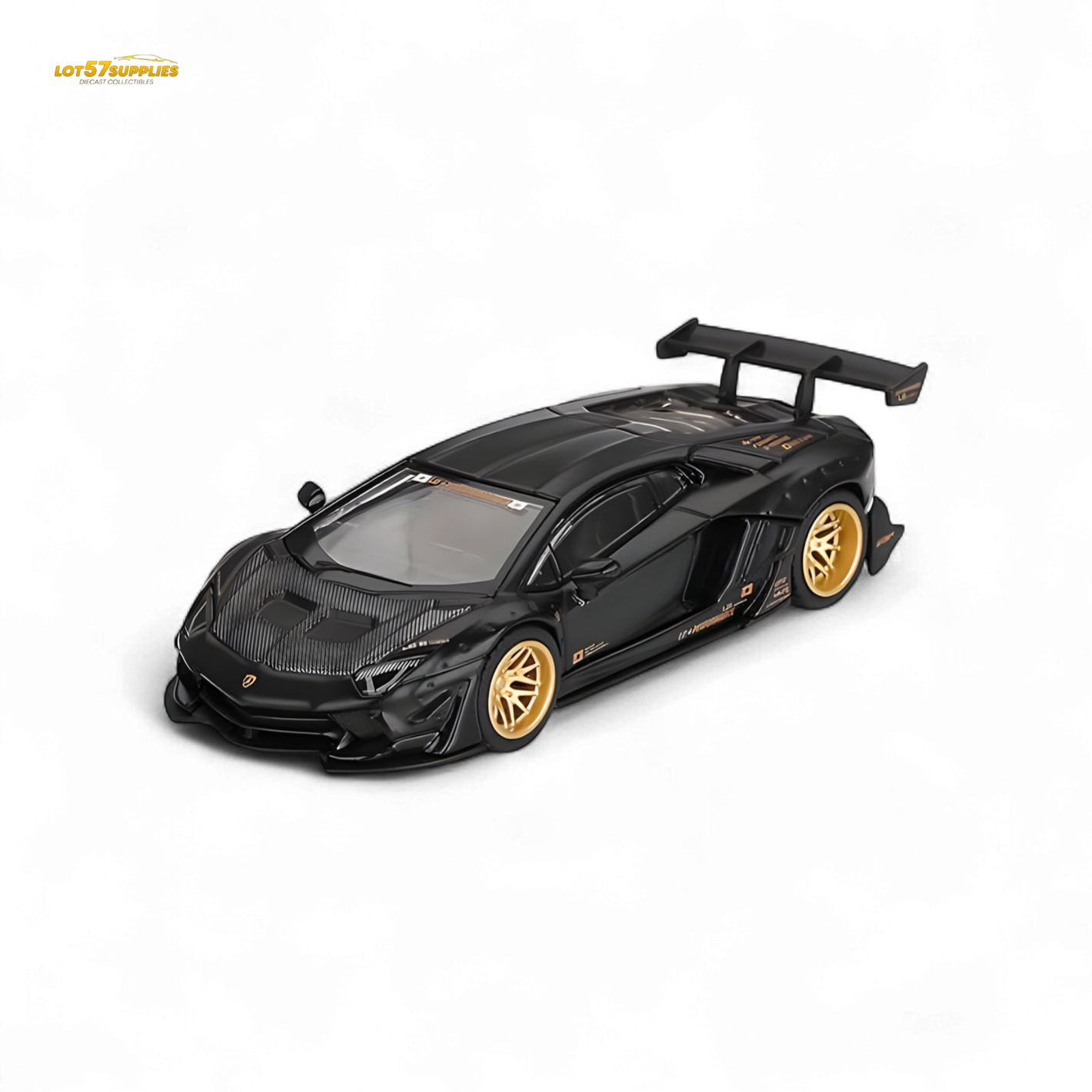 (Pre-Order) Mini-GT LB★WORKS Lamborghini Aventador Limited Edition Matte Black #1087 - 1:64