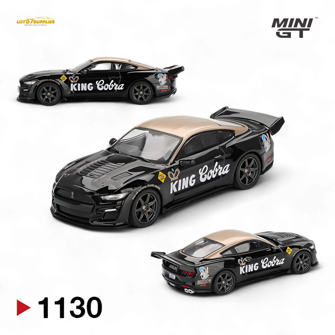 (Pre-Order) Mini-GT Shelby GT500 Dragon Snake Concept - Black/Gold 1:64 #1130